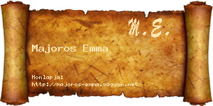 Majoros Emma névjegykártya