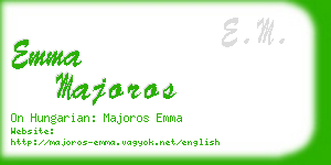 emma majoros business card